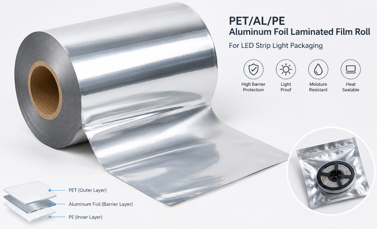 LED strip light packaging film