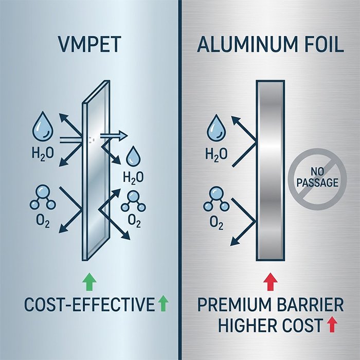 vmpet vs aluminum